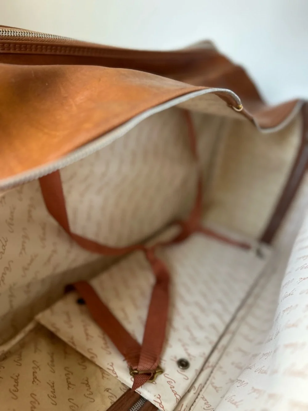Vintage Black & Brown Travel Weekender Bag